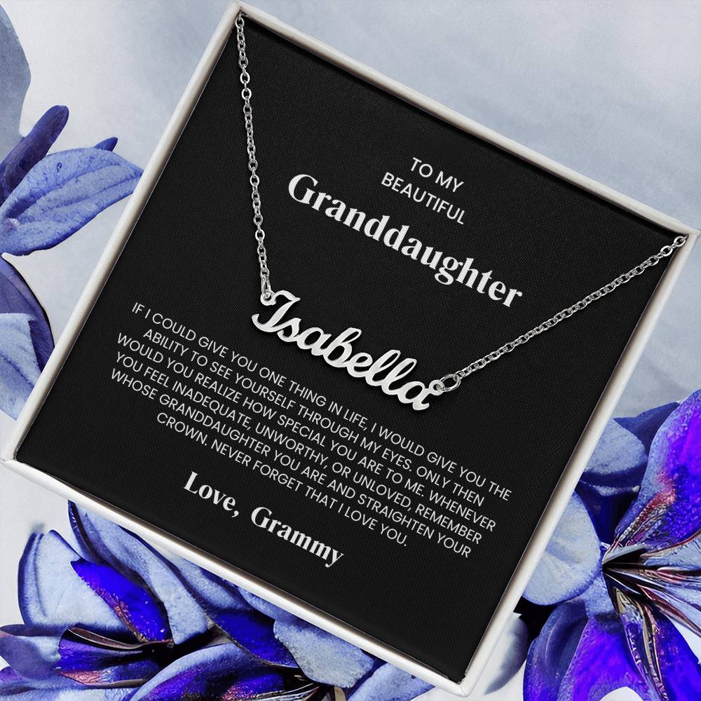 Granddaughter Name Necklace From Grammy