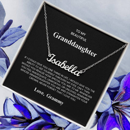 Granddaughter Name Necklace From Grammy