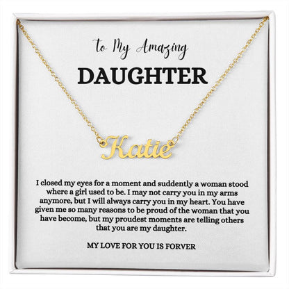 To My Amazing Daughter | Name Necklace
