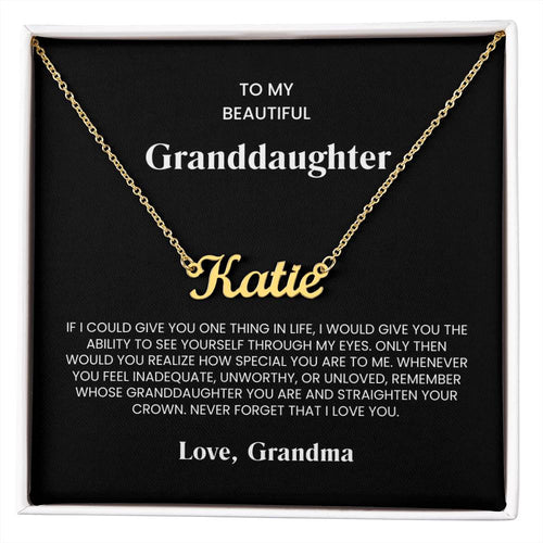 Granddaughter Name Necklace from Grandma