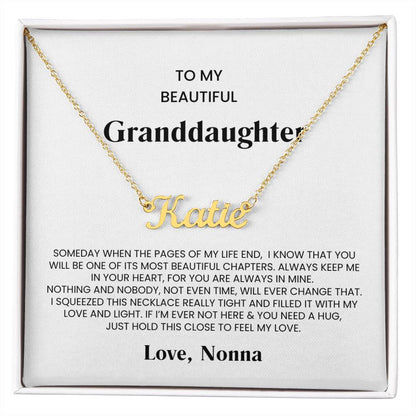 Granddaughter Name Necklace from Nonna