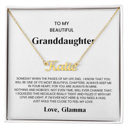 Granddaughter Name Necklace from Glamma