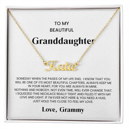 Granddaughter Name Necklace from Grammy