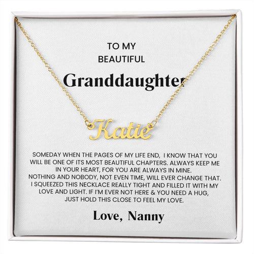 Granddaughter Name Necklace from Nanny