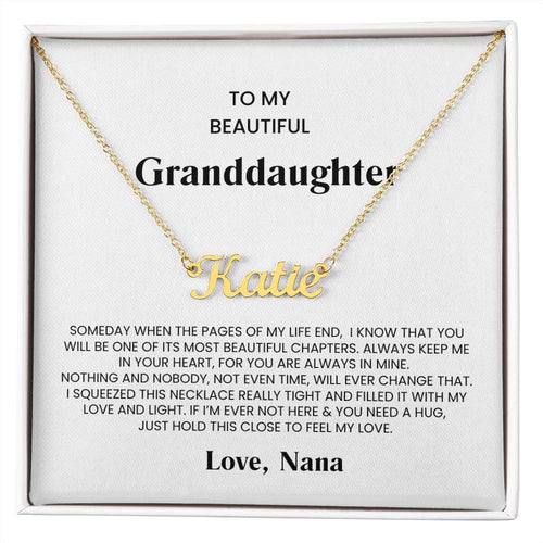 Granddaughter Name Necklace from Nana