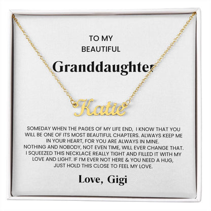 Granddaughter Name Necklace from Gigi
