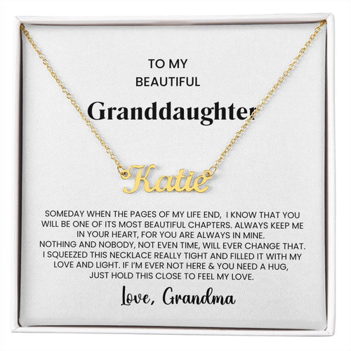 Granddaughter Name Necklace from Grandma