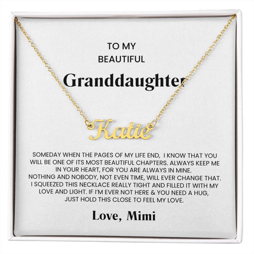 Granddaughter Name Necklace from Mimi