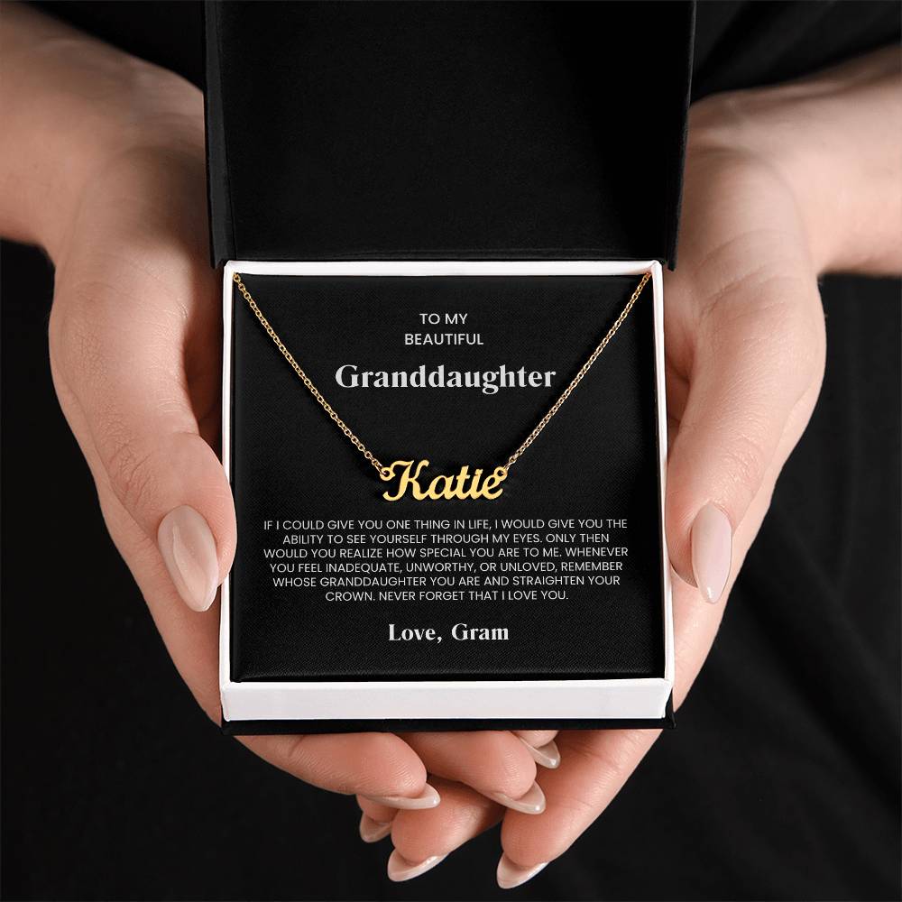 Granddaughter Name Necklace From Gram