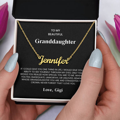 Grandaughter Name Necklace From Gigi