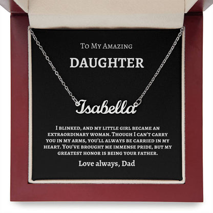 To My Amazing Daughter | Name Necklace