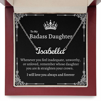 To My Badass Daughter | Name Necklace