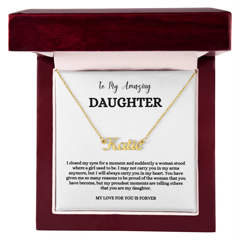 To My Amazing Daughter | Name Necklace