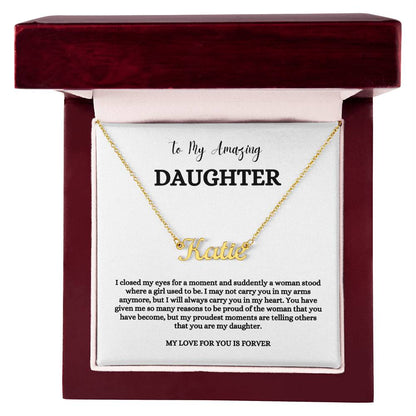To My Amazing Daughter | Name Necklace