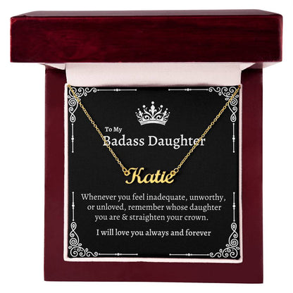 To My Badass Daughter | Name Necklace