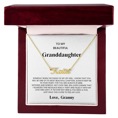 Granddaughter Name Necklace from Granny
