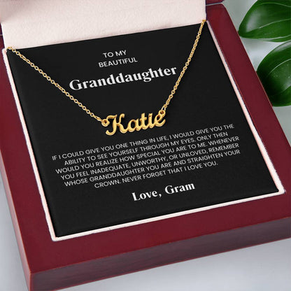 Granddaughter Name Necklace From Gram
