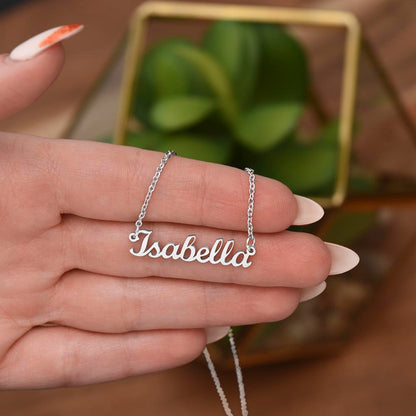 Custom Name Necklace Gift for Her – Personalized 18K Gold Jewelry for Daughter or Best Friend