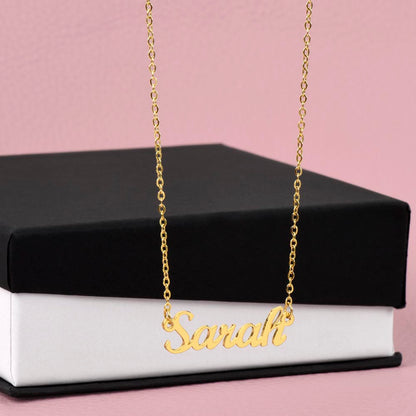 Custom Name Necklace Gift for Her – Personalized 18K Gold Jewelry for Daughter or Best Friend