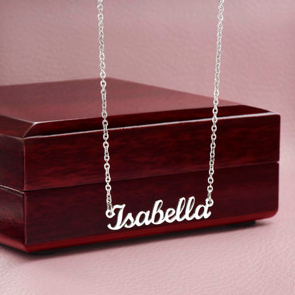 Custom Name Necklace Gift for Her – Personalized 18K Gold Jewelry for Daughter or Best Friend