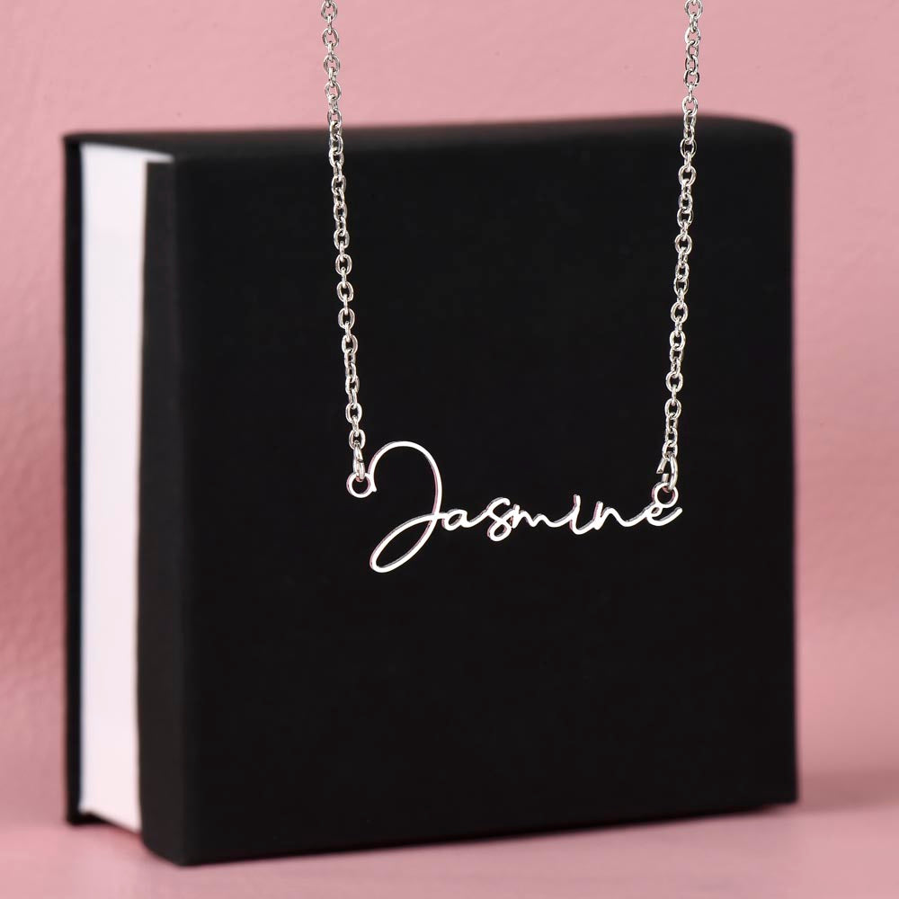 Bonus Daughter Name Necklace with Personalized Message Card