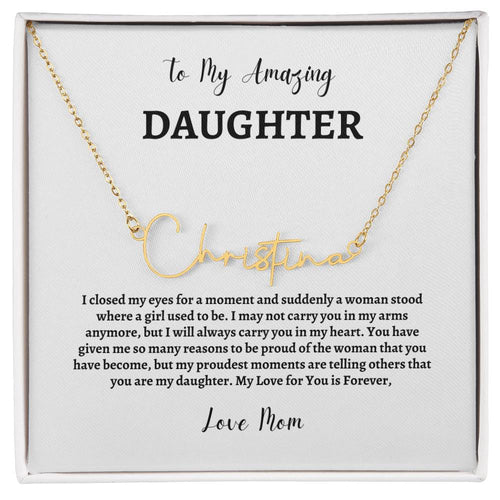 To My Amazing Daughter, From Mom | Name Necklace