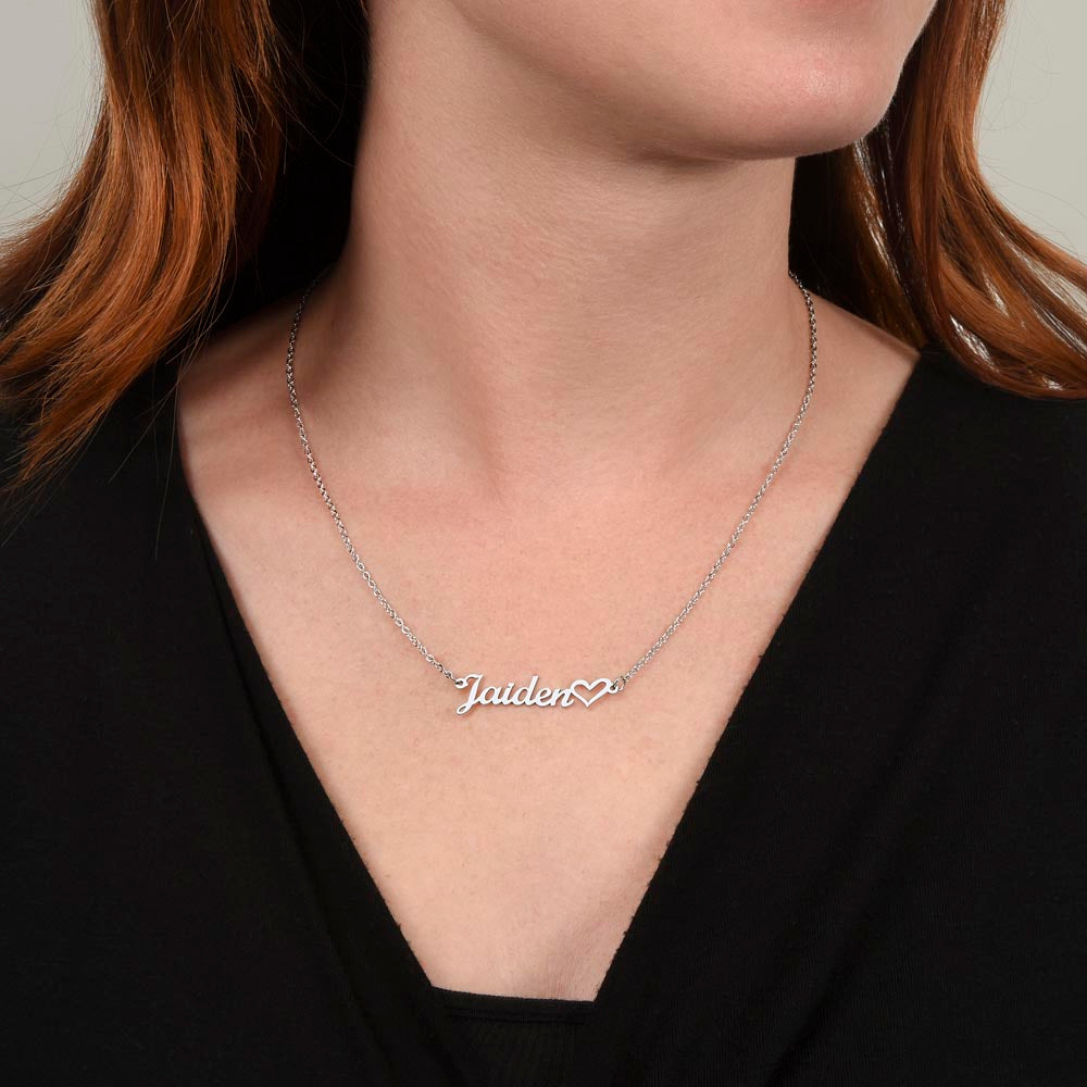 The Heart Custom Name Necklace