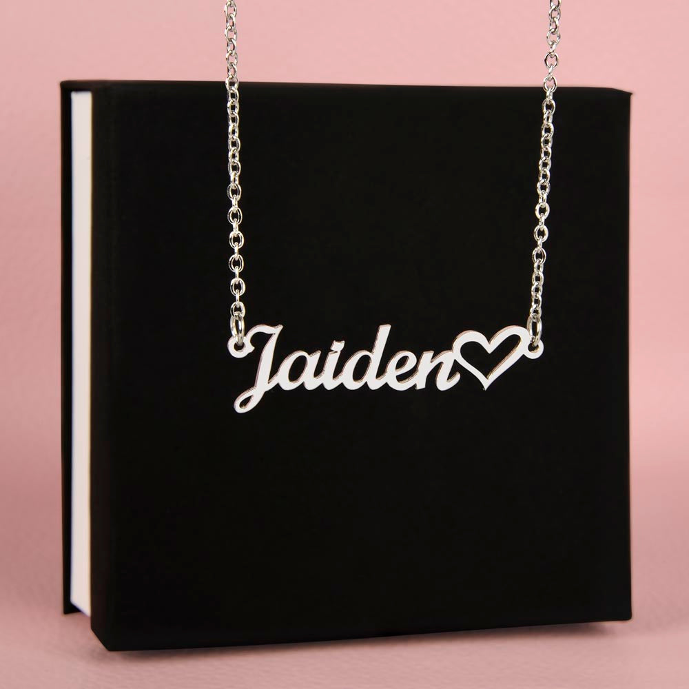 The Heart Custom Name Necklace
