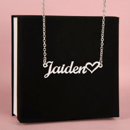 The Heart Custom Name Necklace