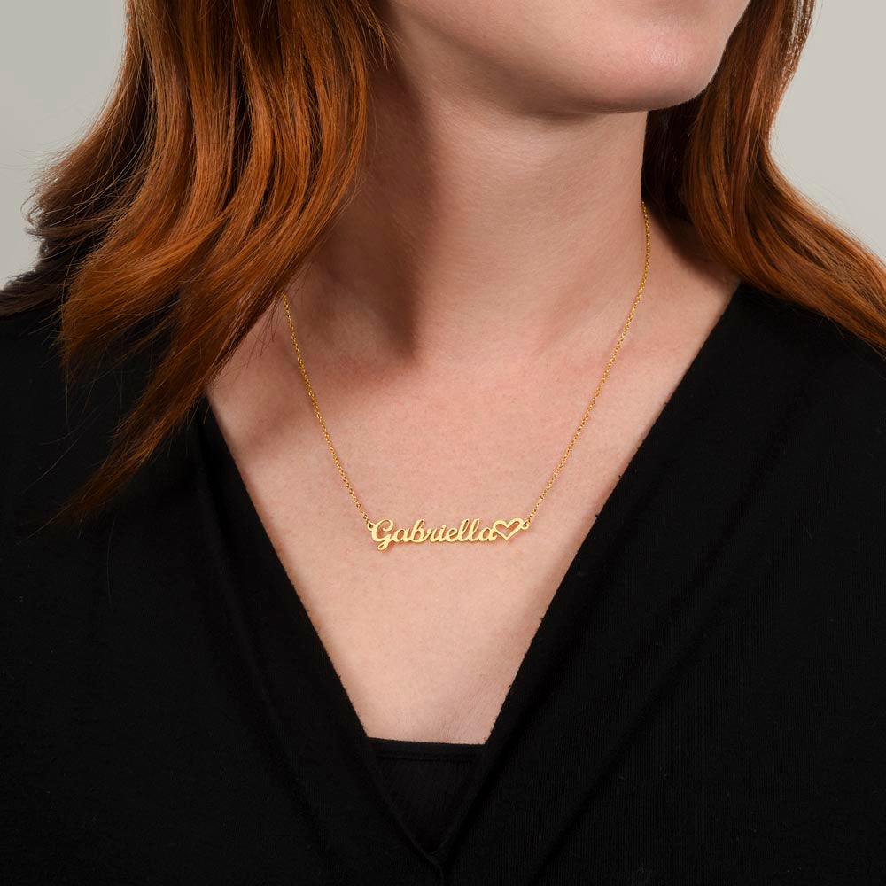 The Heart Custom Name Necklace