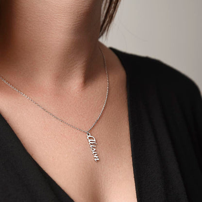 The Vertical Custom Name Necklace