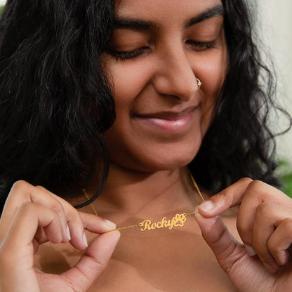 Paw Print Name Necklace | Pet Memorial