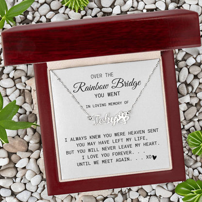 Paw Print Name Necklace | Pet Memorial