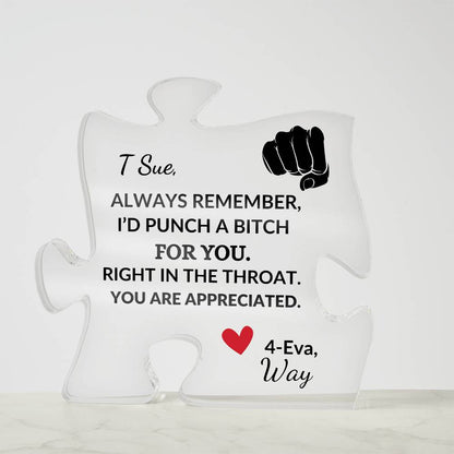 Customized Puzzle Piece | To My Aunt--Punch a Bitch