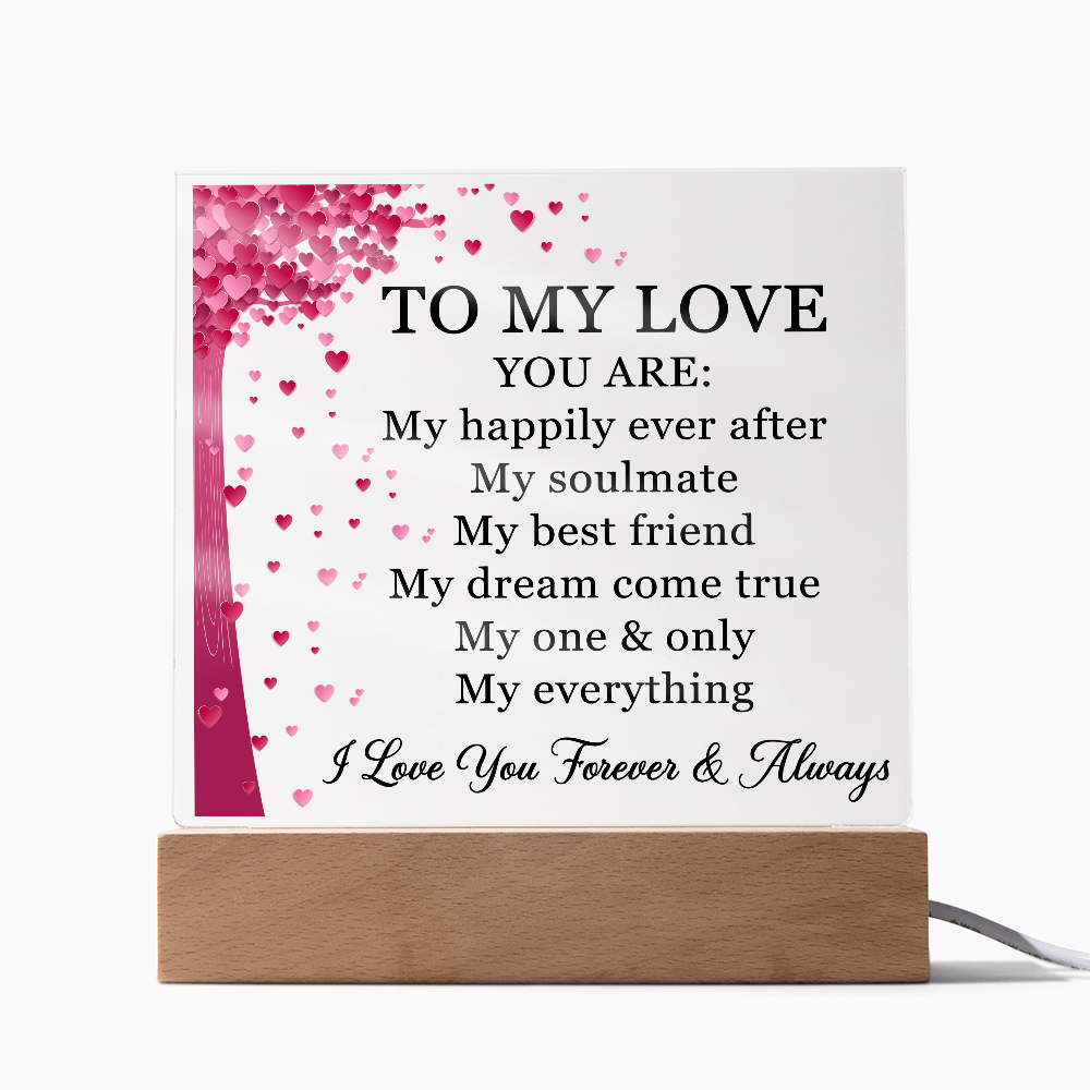 To My Love Acrylic Plaque