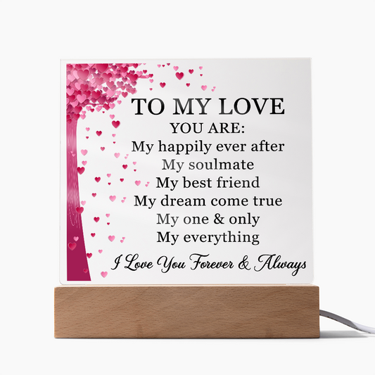 To My Love Acrylic Plaque