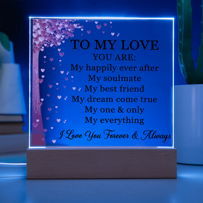 To My Love Acrylic Plaque