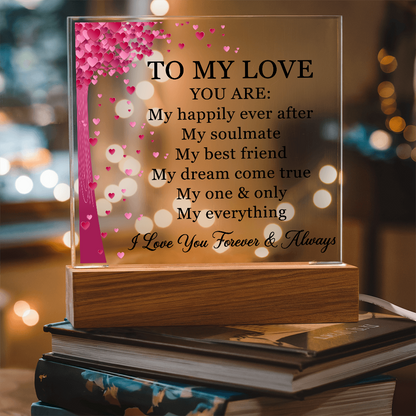 To My Love Acrylic Plaque