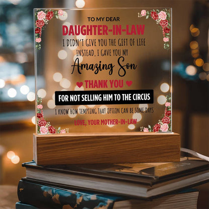 Daughter-in-Law LED Acrylic Gift Set (Clear)