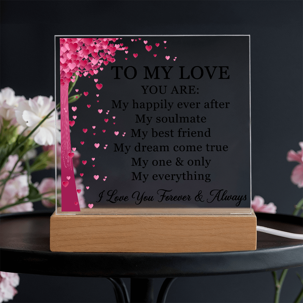 To My Love Acrylic Plaque