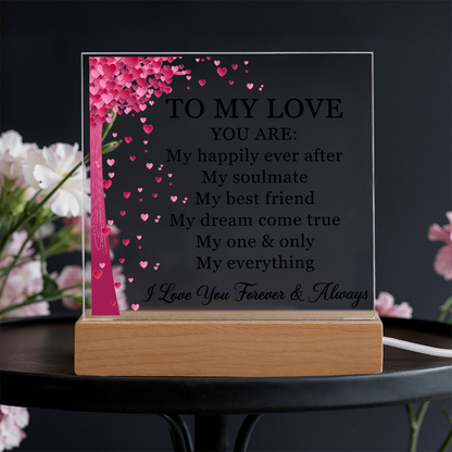 To My Love Acrylic Plaque
