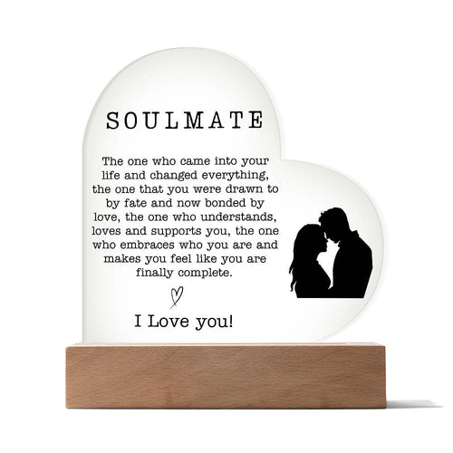 Soulmate Heart Acrylic Plaque