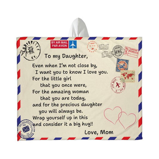 Daughter | Postcard Hooded Blanket