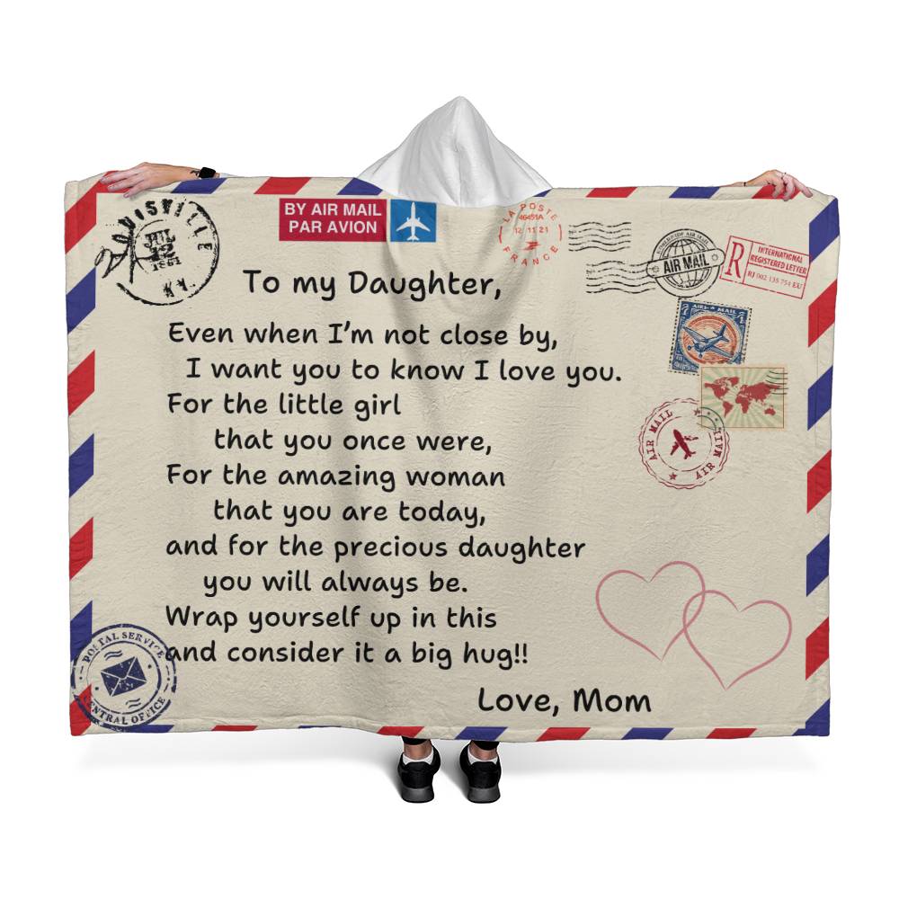 Daughter | Postcard Hooded Blanket
