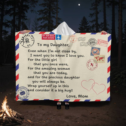 Daughter | Postcard Hooded Blanket