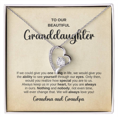 Forever Love Necklace – A Heartfelt Gift from Grandma and Grandpa to Their Granddaughter
