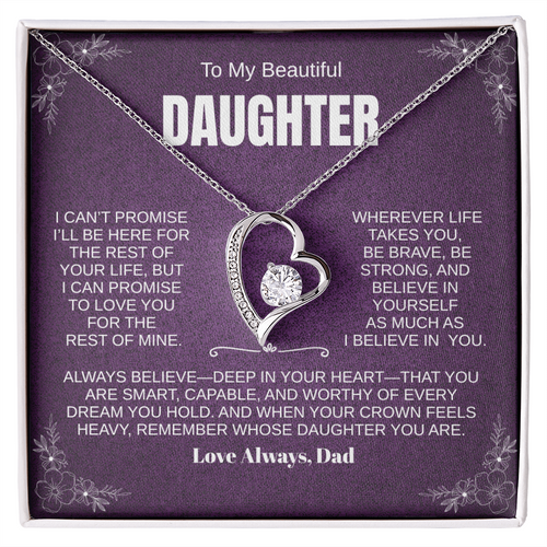 PERSONALIZED Beautiful Daughter, Wherever Life Takes You Necklace