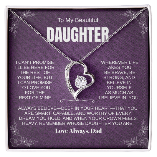 PERSONALIZED Beautiful Daughter, Wherever Life Takes You Necklace