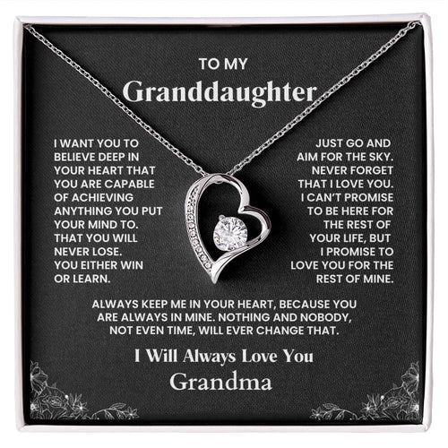 To My Granddaughter | From Grandma Forever Love Necklace--Aim for the Sky