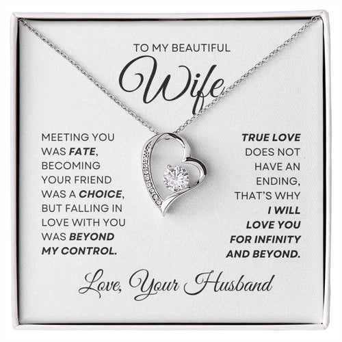To My Wife, Meeting You Was Fate | Forever Love Necklace